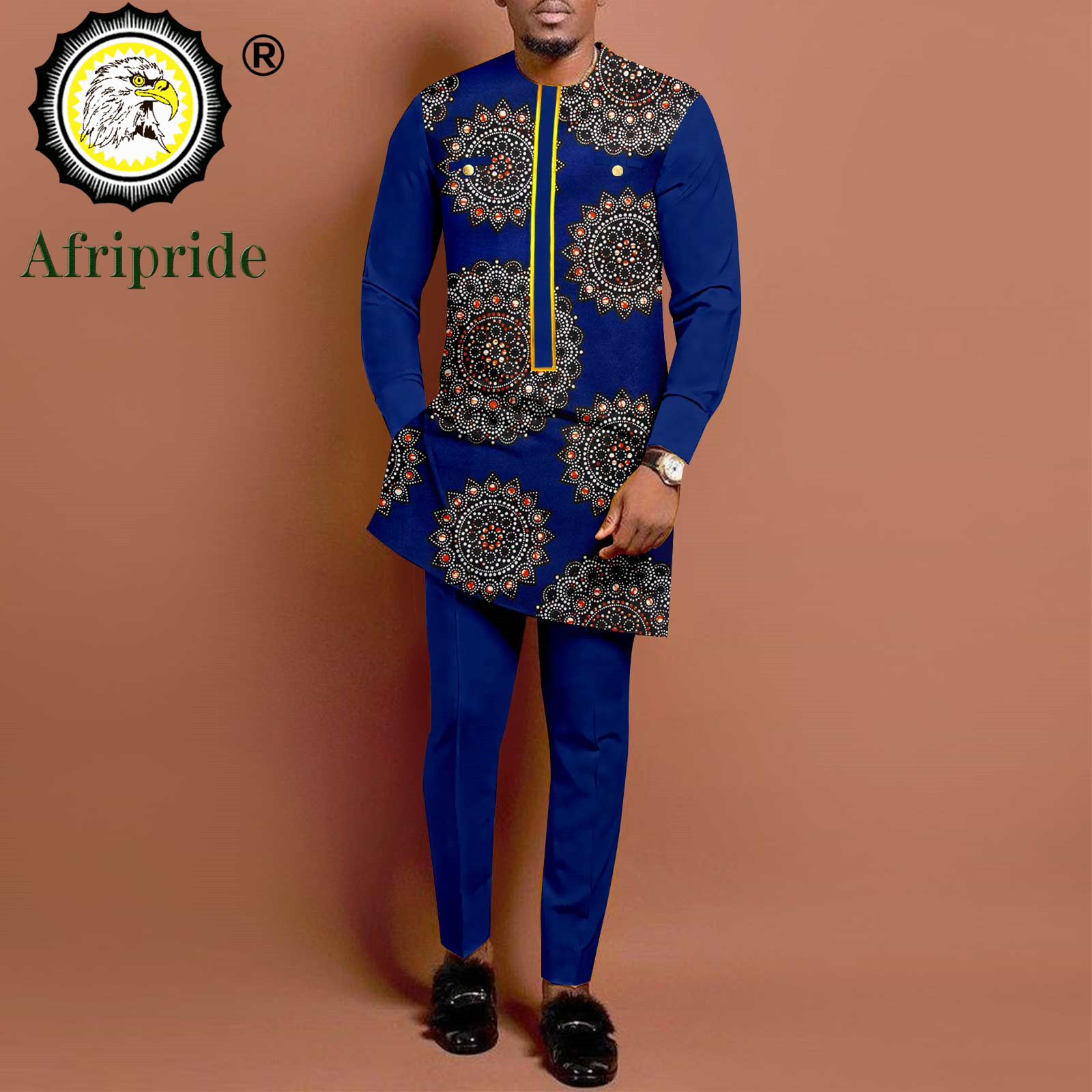 Dashiki Shirt Men - Afrykańskie garnitury dla mężczyzn z długim