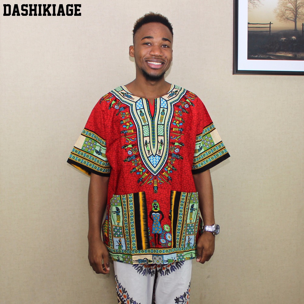 Dashiki Shirt Men - (szybka wysyłka) 2016 najnowszy projekt mody