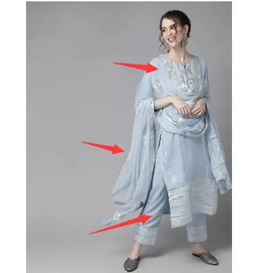 Tradycyjna indyjska haftowana  – Salwar Kameez Set recenzja i cena