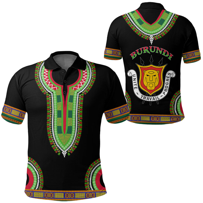 Flaga Burundi z nadrukiem 3D k – Dashiki Shirt Men recenzja i cena
