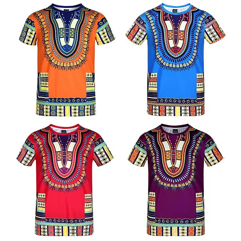Summer Harajuku 3D Print Afric – Dashiki Shirt Men recenzja i cena