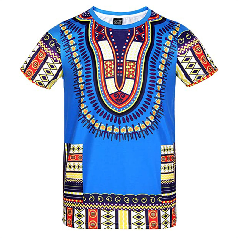 Summer Harajuku 3D Print Afric – Dashiki Shirt Men recenzja i cena