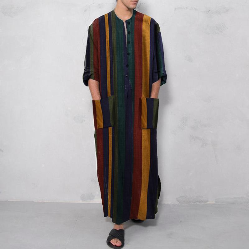 Męska koszula w paski z nadruk – Ethnic Wear Fashion Designer recenzja i cena