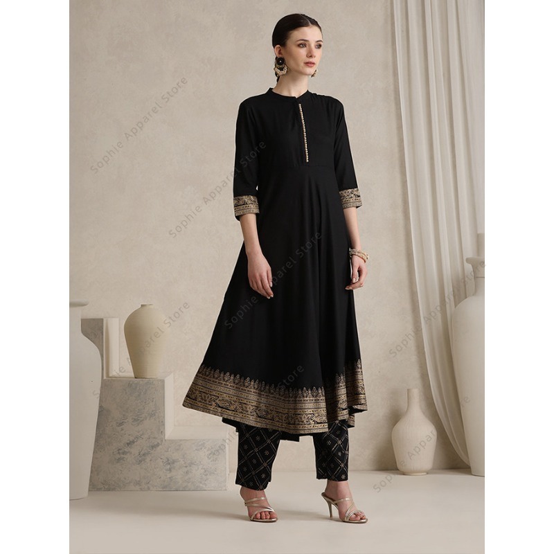 Elegancki czarny indyjski zest – Salwar Kameez Set recenzja i cena