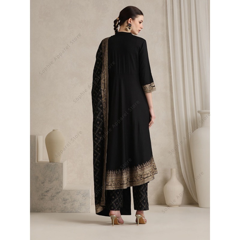Elegancki czarny indyjski zest – Salwar Kameez Set recenzja i cena