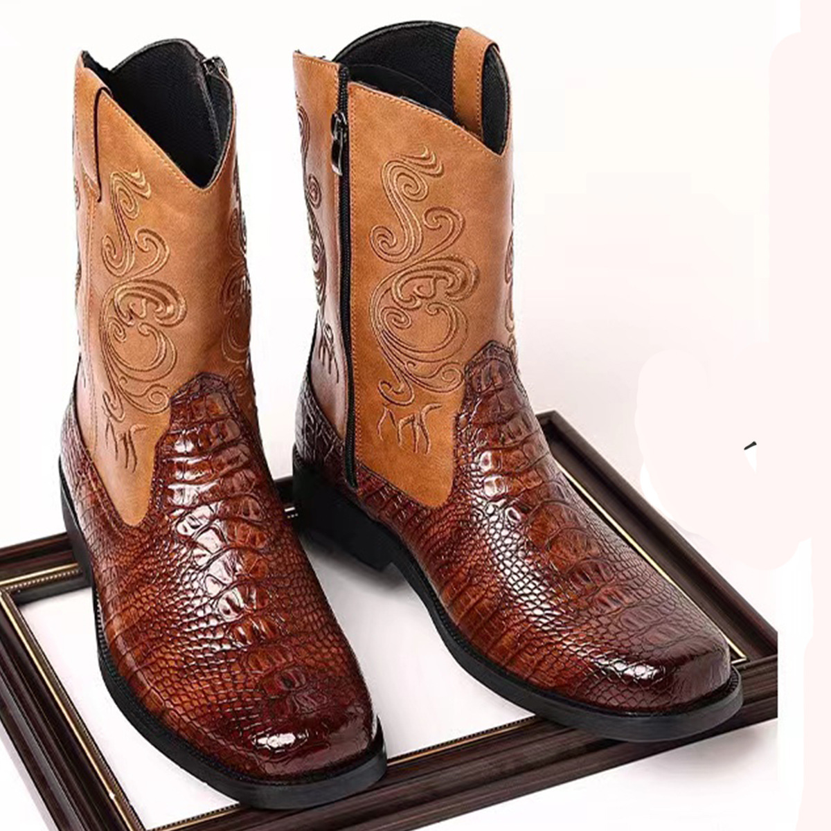 Modne, tłoczone męskie buty ko – The Ethnic Fashion recenzja i cena