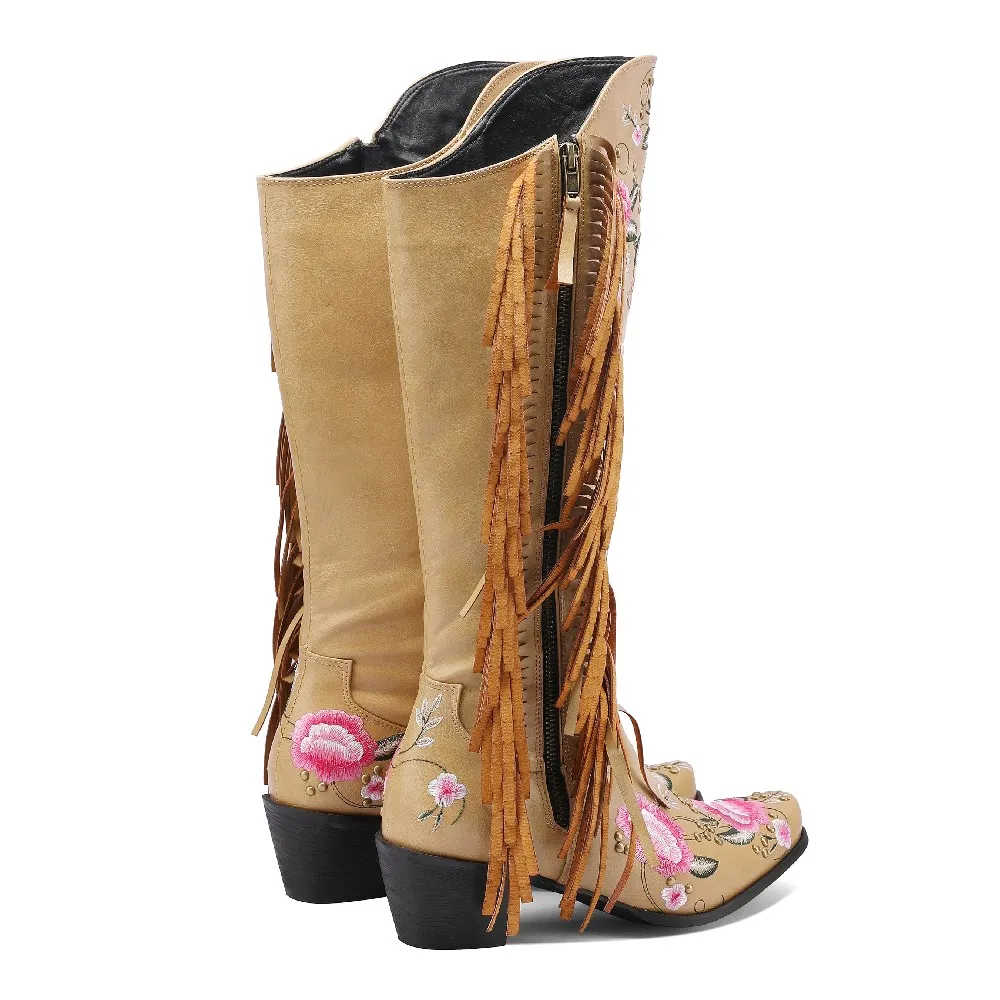 Moda Haft Kwiat Zachodnie buty – The Ethnic Fashion recenzja i cena